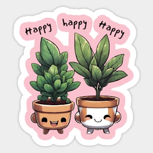 plants that are joking happy happy Sticker